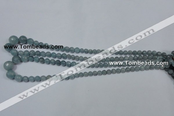 CRO716 15.5 inches 6mm – 14mm faceted round candy jade beads