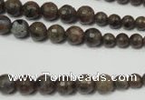 CRO734 15.5 inches 6mm – 14mm faceted round grey labradorite beads