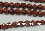 CRO736 15.5 inches 6mm – 14mm faceted round goldstone beads