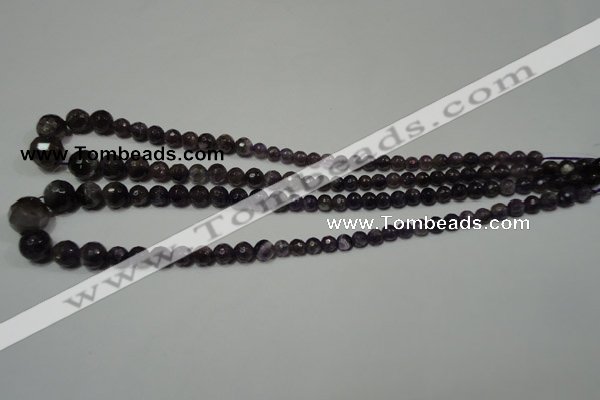 CRO739 15.5 inches 6mm – 14mm faceted round amethyst beads