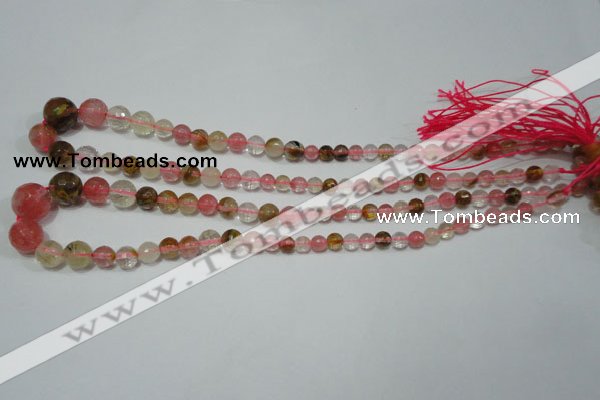 CRO746 15.5 inches 6mm – 14mm faceted round watermelon beads