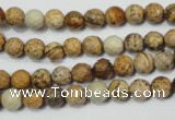 CRO761 15.5 inches 6mm faceted round picture jasper beads wholesale