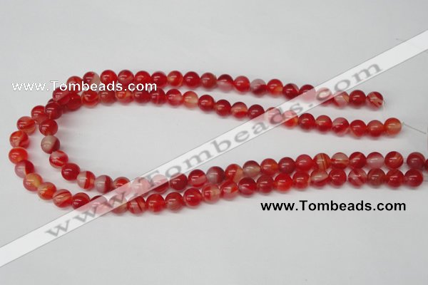 CRO80 15.5 inches 8mm round red agate gemstone beads wholesale