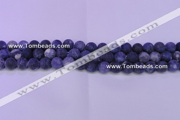 CRO801 15.5 inches 6mm round matte sodalite gemstone beads