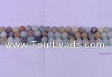 CRO810 15.5 inches 4mm round matte amazonite beads