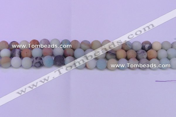 CRO812 15.5 inches 8mm round matte amazonite beads