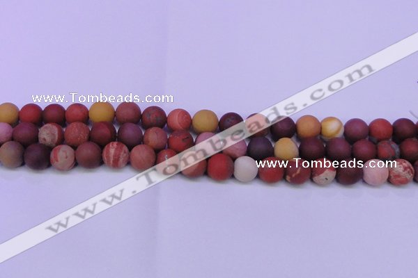 CRO820 15.5 inches 4mm round matte mookaite beads