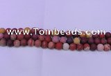 CRO823 15.5 inches 10mm round matte mookaite beads