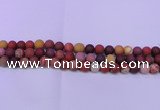 CRO824 15.5 inches 12mm round matte mookaite beads