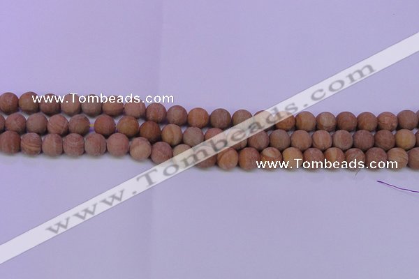 CRO831 15.5 inches 6mm round matte grain stone beads