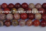 CRO870 15.5 inches 4mm round red porcelain beads wholesale