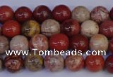 CRO871 15.5 inches 6mm round red porcelain beads wholesale
