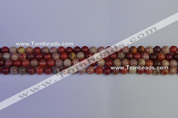 CRO871 15.5 inches 6mm round red porcelain beads wholesale