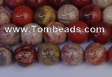 CRO872 15.5 inches 8mm round red porcelain beads wholesale