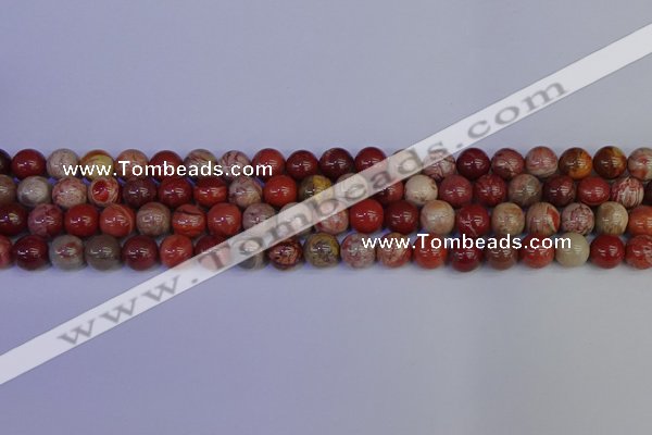 CRO872 15.5 inches 8mm round red porcelain beads wholesale