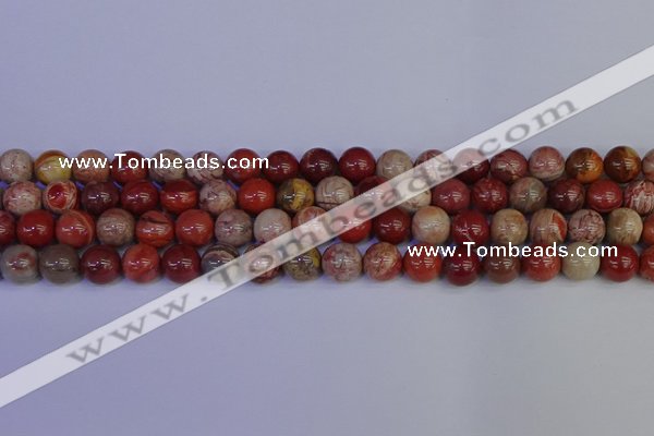 CRO873 15.5 inches 10mm round red porcelain beads wholesale