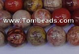 CRO874 15.5 inches 12mm round red porcelain beads wholesale