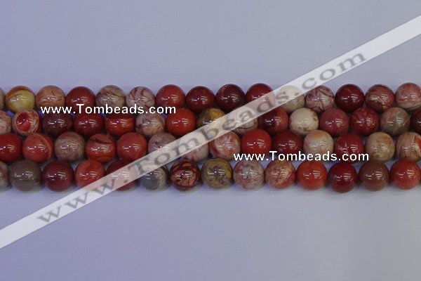 CRO875 15.5 inches 14mm round red porcelain beads wholesale