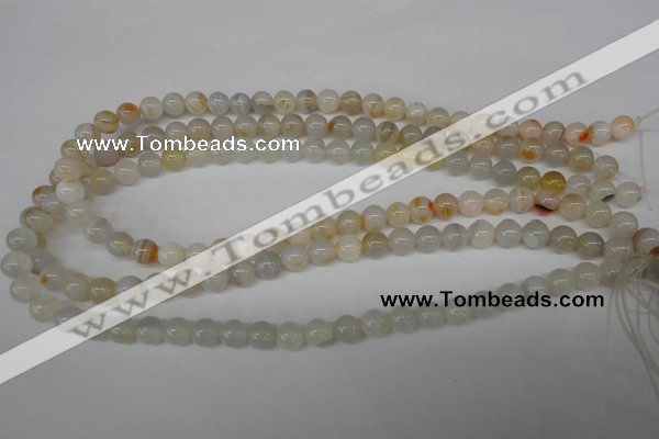 CRO88 15.5 inches 8mm round agate gemstone beads wholesale