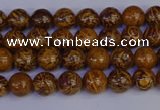 CRO880 15.5 inches 4mm round elephant blood stone beads