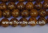 CRO881 15.5 inches 6mm round elephant blood stone beads