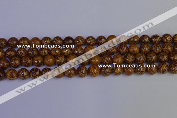 CRO883 15.5 inches 10mm round elephant blood stone beads