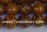 CRO885 15.5 inches 14mm round elephant blood stone beads