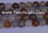 CRO890 15.5 inches 4mm round mixed lodalite quartz beads wholesale