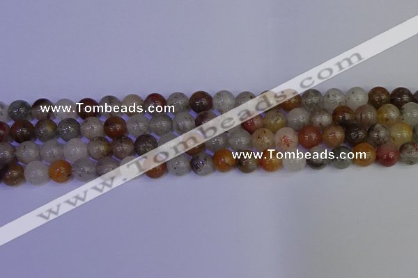 CRO892 15.5 inches 8mm round mixed lodalite quartz beads wholesale