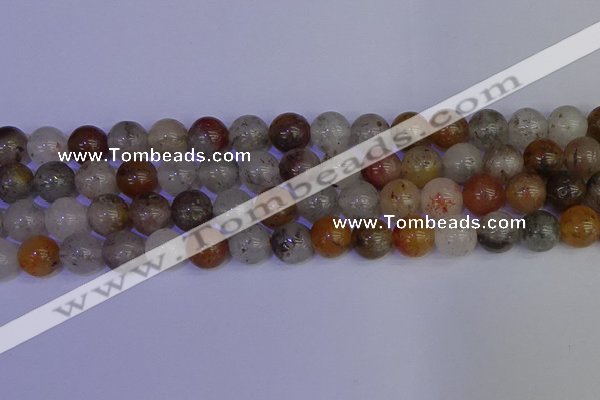 CRO895 15.5 inches 14mm round mixed lodalite quartz beads wholesale