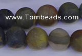 CRO915 15.5 inches 14mm round matte golden pietersite beads
