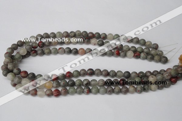 CRO92 15.5 inches 8mm round bloodstone beads wholesale