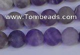 CRO923 15.5 inches 10mm round matte dogtooth amethyst beads