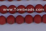 CRO942 15.5 inches 8mm round matte red jasper beads wholesale