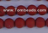 CRO943 15.5 inches 10mm round matte red jasper beads wholesale