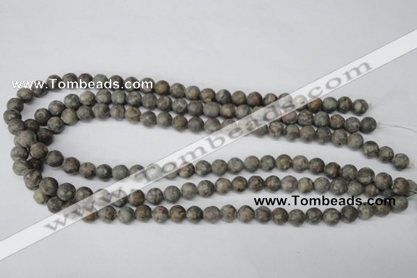 CRO95 15.5 inches 8mm round Chinese leopard skin jasper beads wholesale