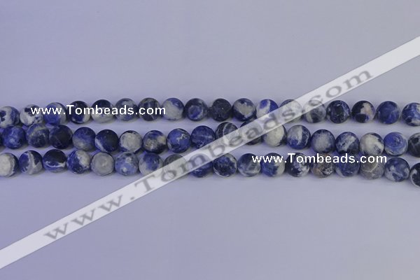 CRO952 15.5 inches 8mm round matte sodalite beads wholesale