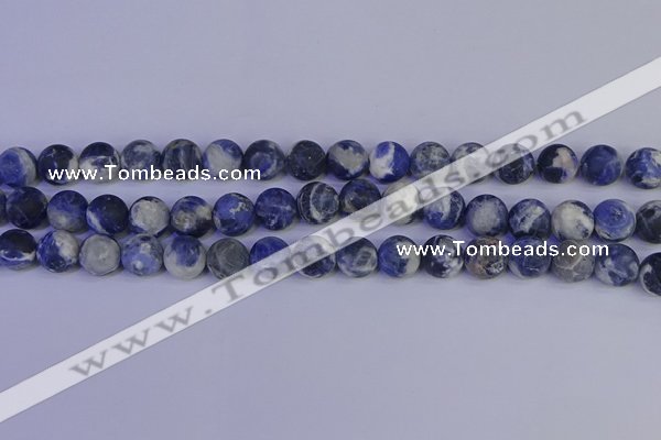 CRO953 15.5 inches 10mm round matte sodalite beads wholesale