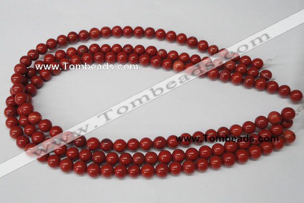 CRO96 15.5 inches 8mm round red jasper beads wholesale