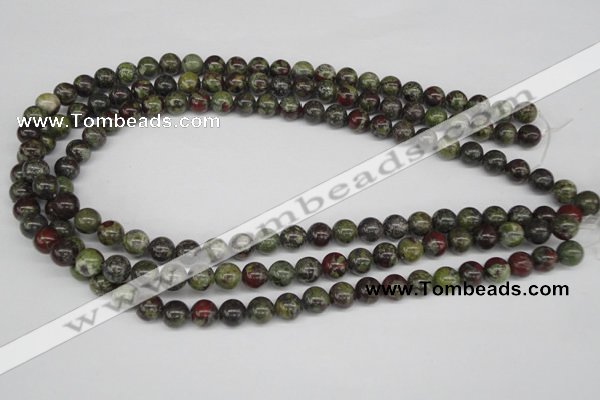 CRO97 15.5 inches 8mm round dragon blood jasper beads wholesale