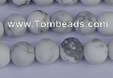 CRO983 15.5 inches 10mm round matte white howlite beads wholesale