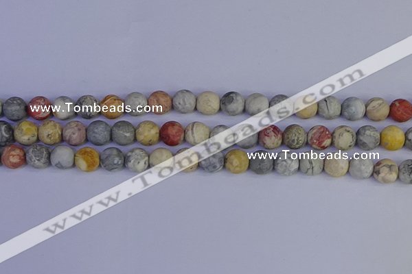 CRO993 15.5 inches 10mm round matte sky eye stone beads wholesale