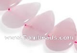 CRQ05 15 inch 20*30mm flat teardrop rose quartz beads Wholesale