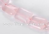 CRQ07 10*14mm rectangle A grade natural rose quartz beads
