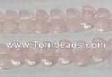 CRQ105 15.5 inches 7*11mm double heart natural rose quartz beads