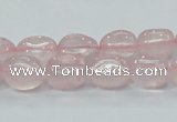 CRQ106 15.5 inches 9*12mm nugget natural rose quartz beads wholesale