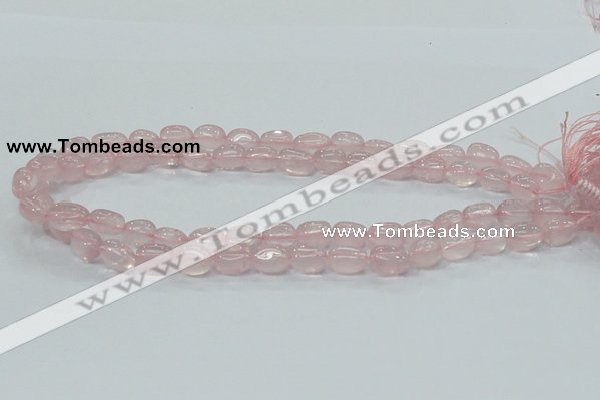 CRQ106 15.5 inches 9*12mm nugget natural rose quartz beads wholesale