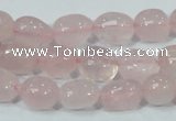 CRQ112 15.5 inches 10*13mm nugget natural rose quartz beads