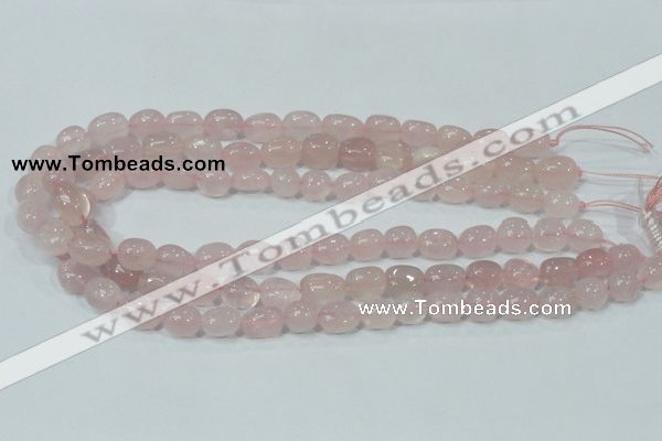 CRQ112 15.5 inches 10*13mm nugget natural rose quartz beads