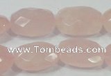 CRQ113 15.5 inches 18*25mm faceted freeform natural rose quartz beads